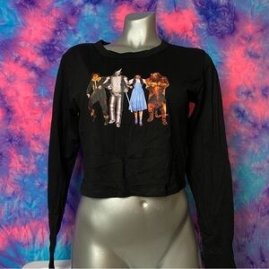 Dolls Kill Black Wizard of Oz Graphic Long Sleeve Top